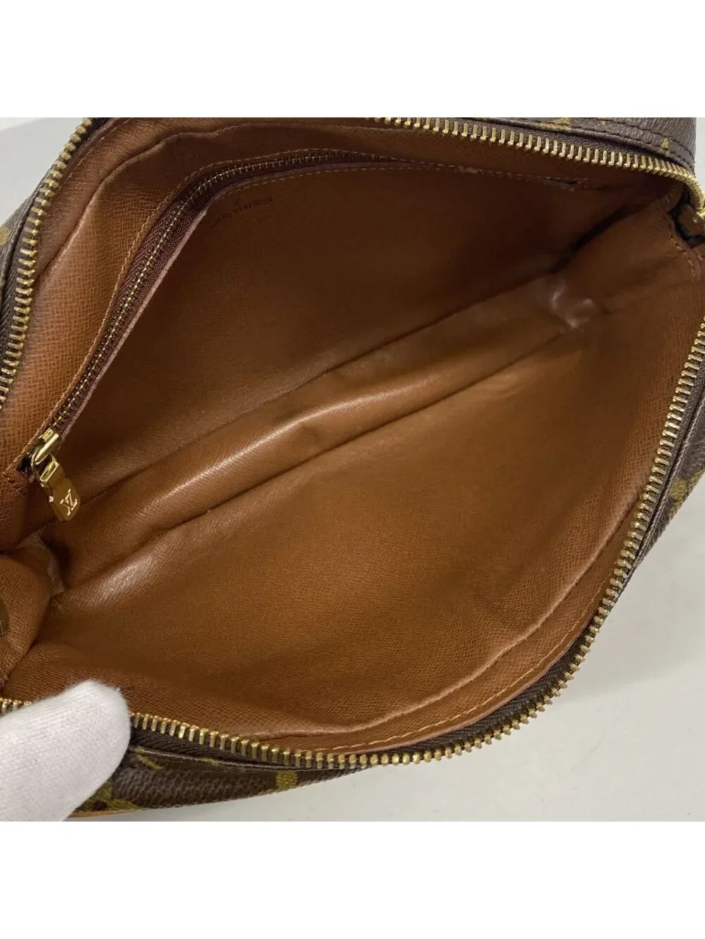 Louis Vuitton Clutch Monogram Marly Dragonne GM Brown